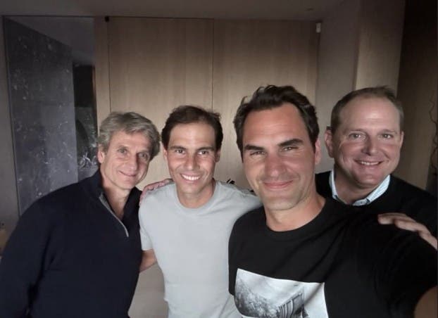 Federer e Nadal reúnem-se de surpresa com os agentes e já há várias teorias