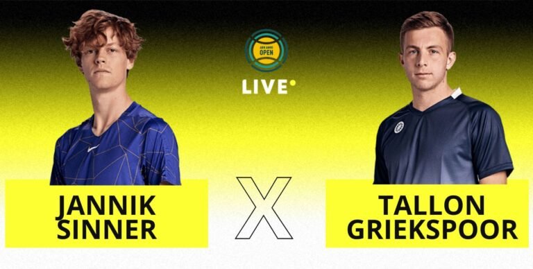 [AO VIVO] Acompanhe Sinner x Griekspoor em Roterdã em tempo real