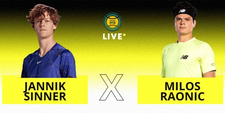[AO VIVO] Acompanhe Sinner x Raonic em Roterdã em tempo real