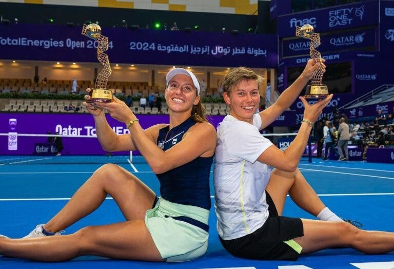 Luisa Stefani celebra título em Doha: “Feliz dentro e fora da quadra”