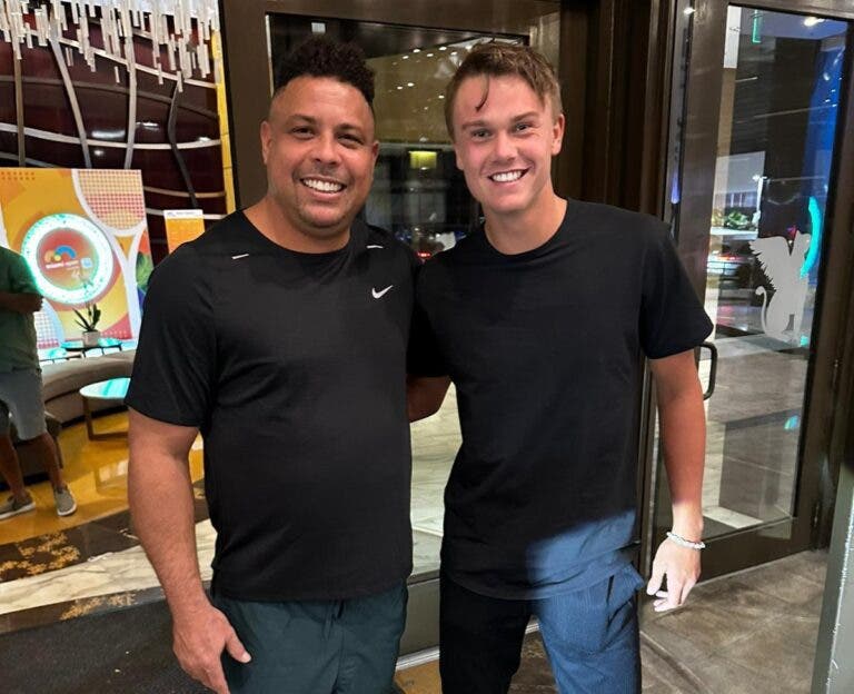 Rune encontrou-se com Ronaldo Fenómeno no Miami Open