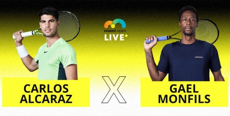 [AO VIVO] Acompanhe Alcaraz x Monfils em Miami em tempo real
