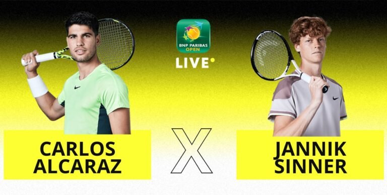 [AO VIVO] Acompanhe Alcaraz x Sinner em Indian Wells em tempo real