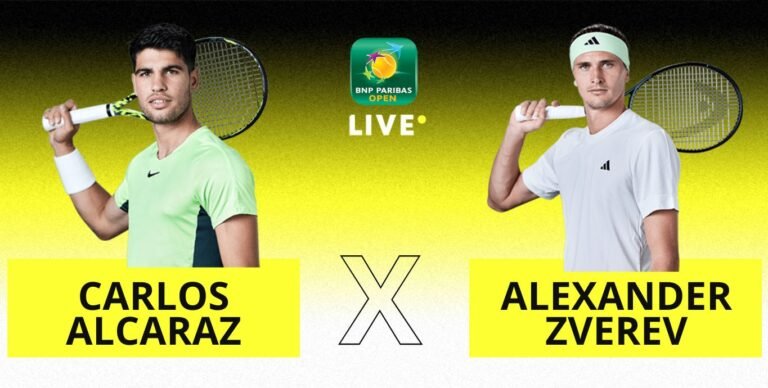 [AO VIVO] Acompanhe Alcaraz x Zverev em Indian Wells em tempo real
