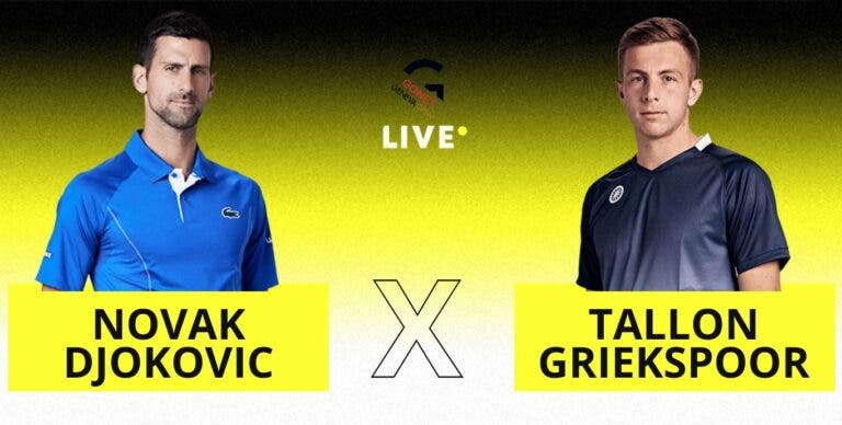 [AO VIVO] Acompanhe Djokovic x Griekspoor em Genebra em tempo real