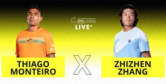 [AO VIVO] Acompanhe Thiago Monteiro x Zhang em Roma em tempo real