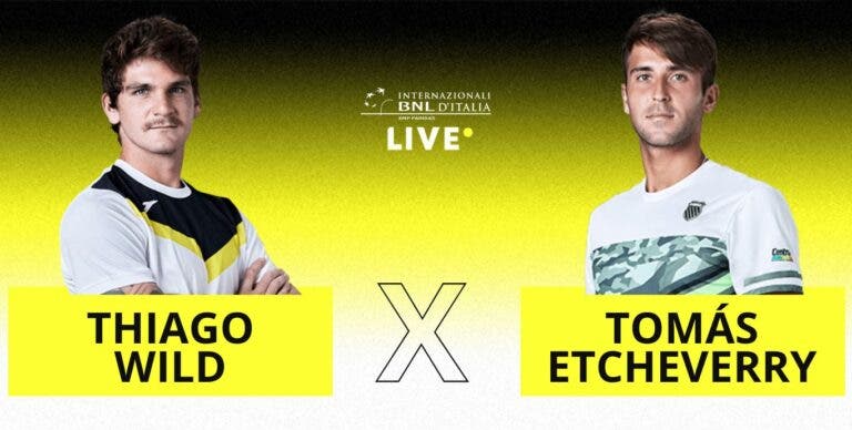 [AO VIVO] Acompanhe Thiago Wild x Etcheverry em Roma em tempo real