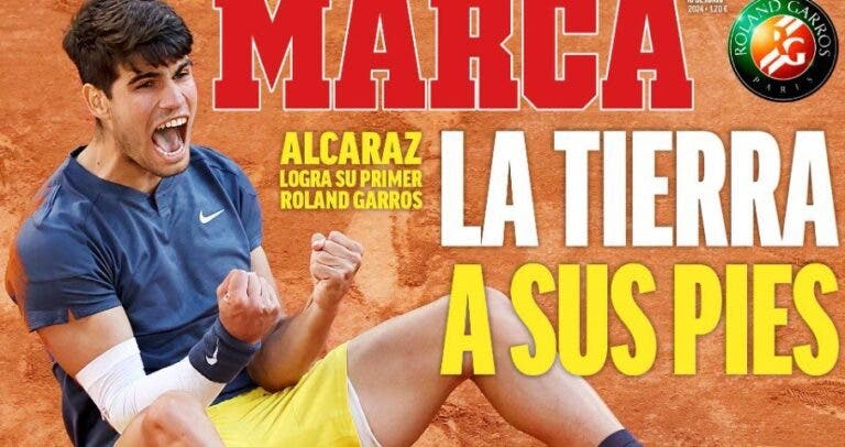 Título de Alcaraz domina primeiras páginas em Espanha… e não só
