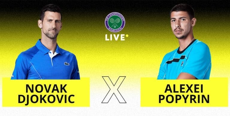 [AO VIVO] Acompanhe Djokovic x Popyrin em Wimbledon em tempo real