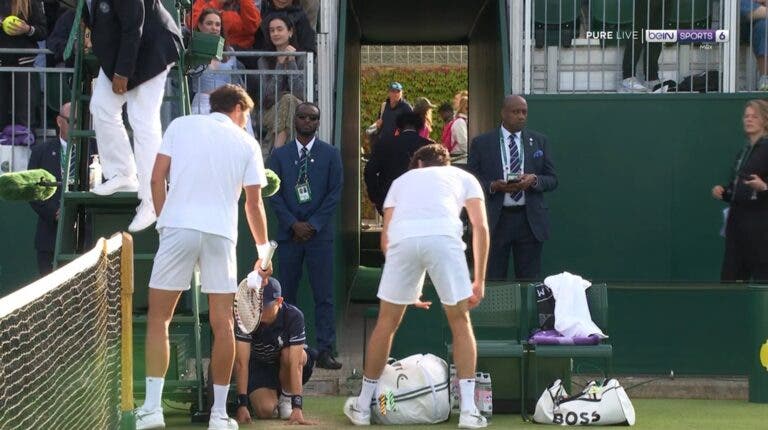 Fritz bate Rinderknech em Wimbledon e confronta-o junto à rede: «Tu sabes aquilo que fizeste»