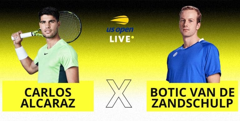 [AO VIVO] Acompanhe Alcaraz x Van de Zandschulp no US Open em tempo real