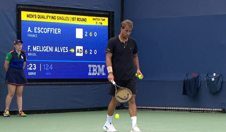 Felipe Meligeni perde de virada e cai na estreia do quali do US Open