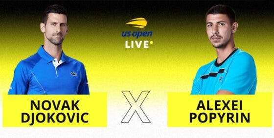 [AO VIVO] Acompanhe Djokovic x Popyrin no US Open em tempo real