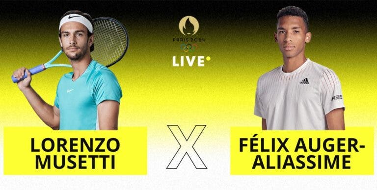 [AO VIVO] Acompanhe Musetti x Auger-Aliassime nos Jogos Olímpicos em tempo real