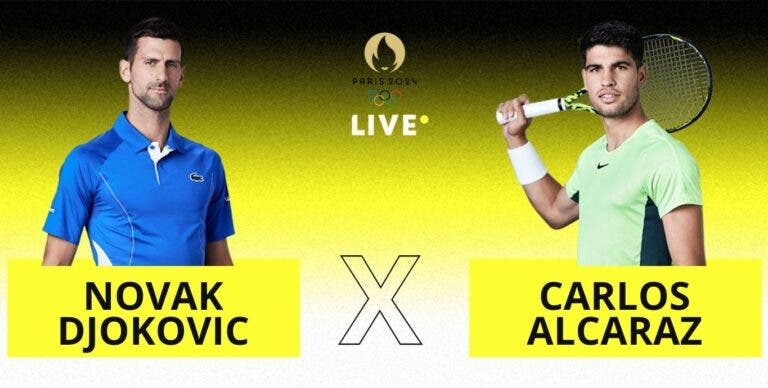 [AO VIVO] Acompanhe Djokovic x Alcaraz nos Jogos Olímpicos em tempo real