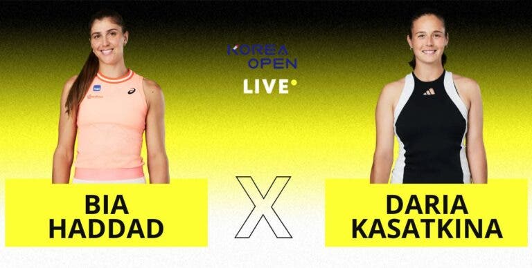 [AO VIVO] Acompanhe Bia Haddad x Kasatkina na final em Seul em tempo real