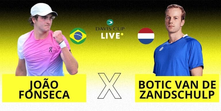 [AO VIVO] Acompanhe João Fonseca x van de Zandschulp pela Davis Cup Finals em tempo real