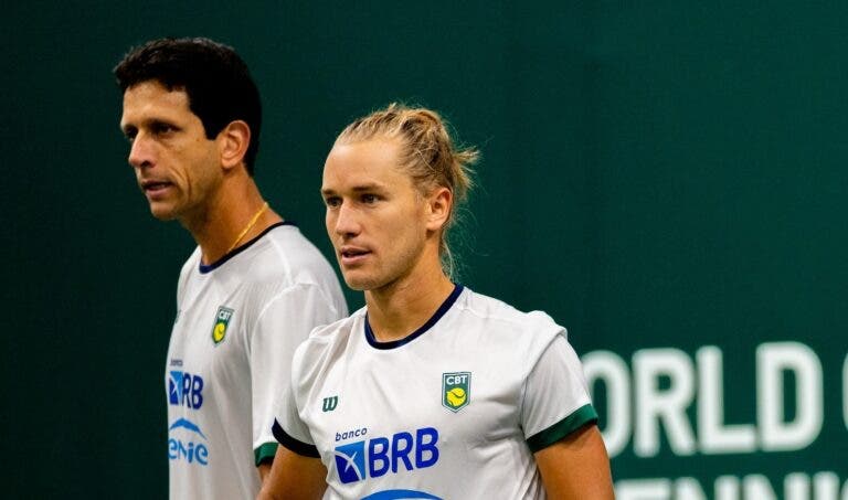 Rafael Matos e Marcelo Melo salvam match point e Brasil termina dia de Davis Cup com uma vitória