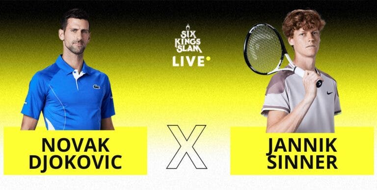 [AO VIVO] Acompanhe Djokovic x Sinner no Six Kings Slam em tempo real