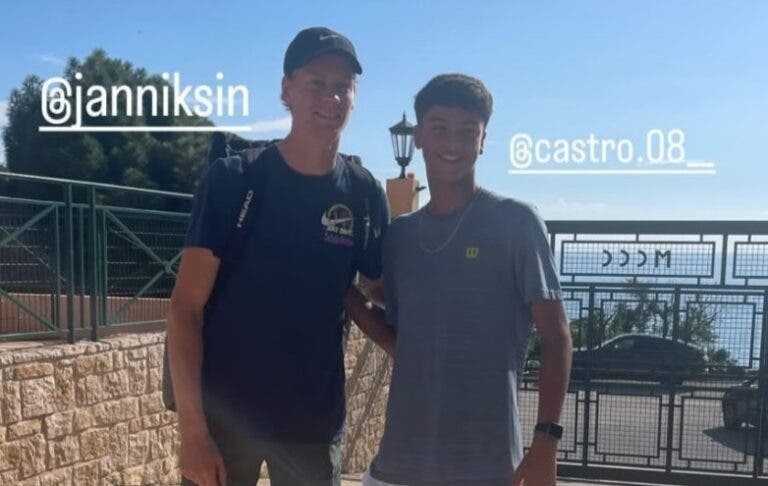 Gonçalo Castro encontrou Jannik Sinner em Monte-Carlo