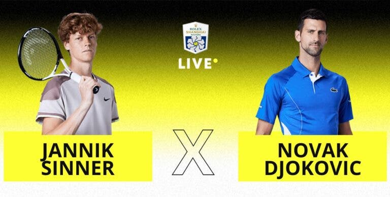 [AO VIVO] Acompanhe Sinner x Djokovic na final em Xangai em tempo real