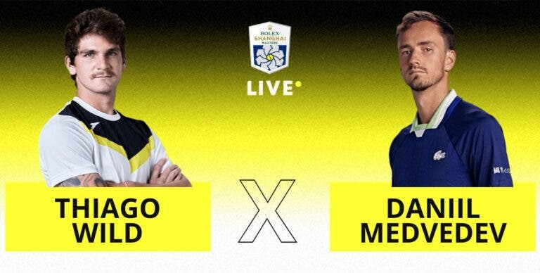 [AO VIVO] Acompanhe Thiago Wild x Medvedev em Xangai em tempo real