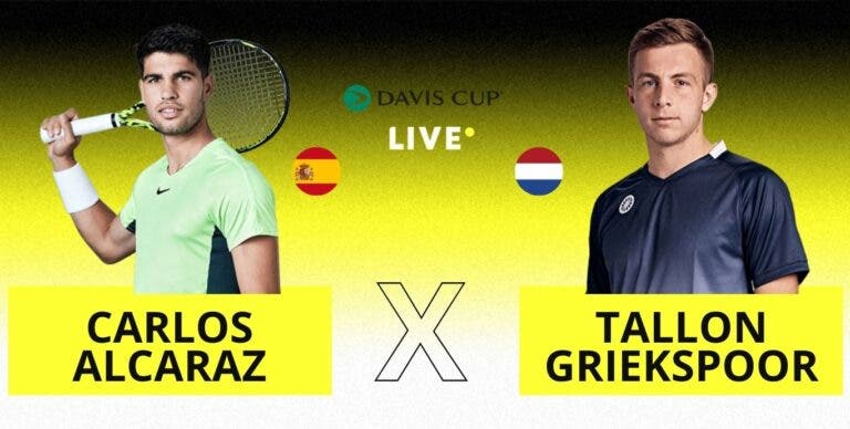 [AO VIVO] Acompanhe Alcaraz x Griekspoor pela Davis Cup Finals em tempo real