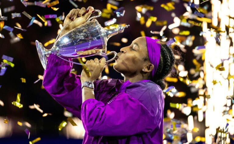 [VÍDEO] O efusivo festejo de Gauff após vencer as WTA Finals de forma épica