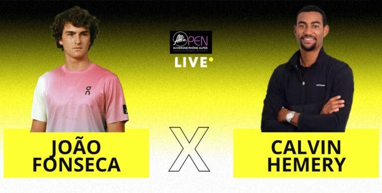 [AO VIVO] Acompanhe João Fonseca x Hemery em Lyon em tempo real