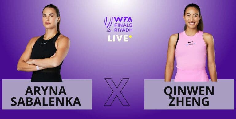 [AO VIVO] Acompanhe Sabalenka x Zheng nas WTA Finals em tempo real