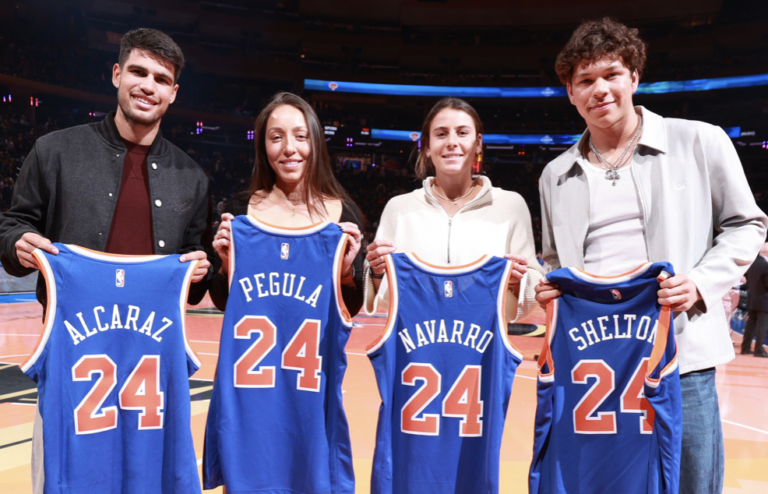 Alcaraz e companhia deram nas vistas no jogo dos Knicks no Madison Square Garden