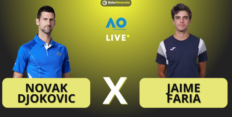 [AO VIVO] Acompanhe Djokovic x Jaime Faria no Australian Open em tempo real