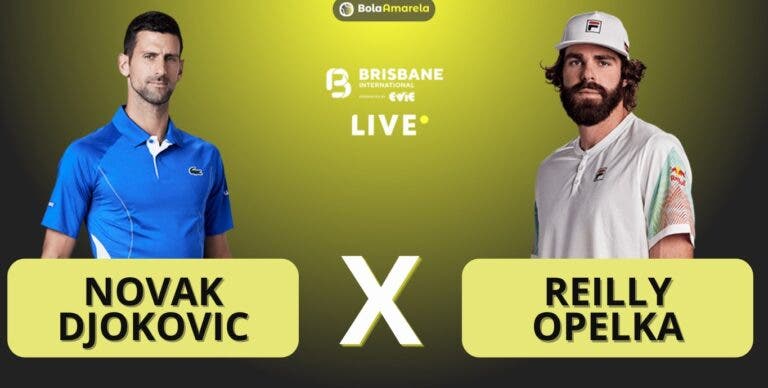 [AO VIVO] Acompanhe Djokovic x Opelka em Brisbane em tempo real