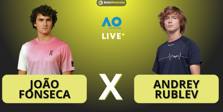 [AO VIVO] Acompanhe João Fonseca x Rublev no Australian Open em tempo real