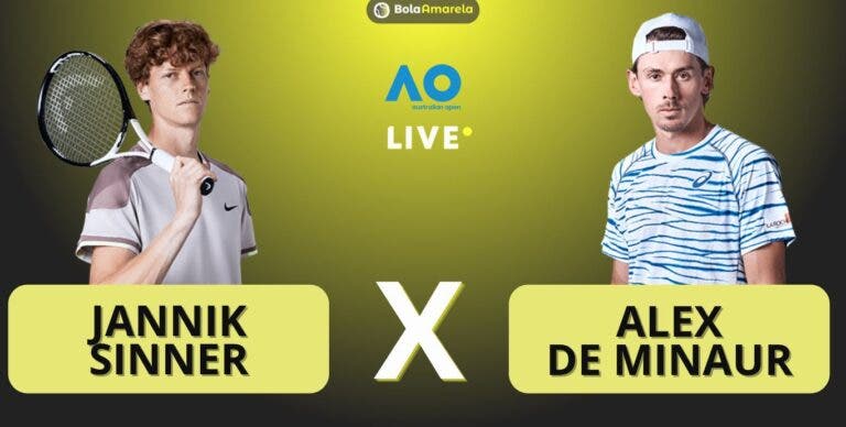 [AO VIVO] Acompanhe Sinner x De Minaur no Australian Open em tempo real