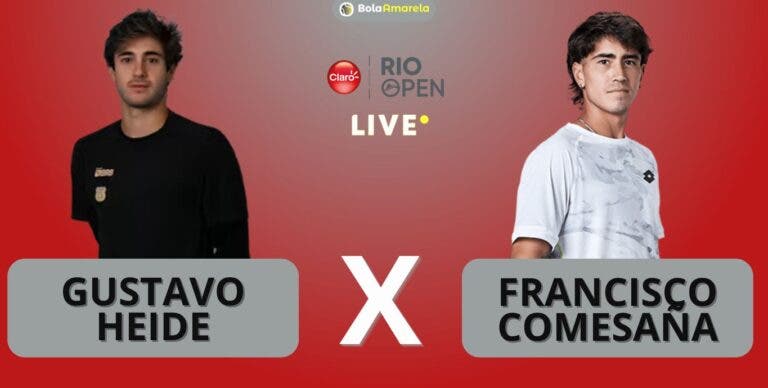 [AO VIVO] Acompanhe Gustavo Heide x Comesaña no Rio Open em tempo real