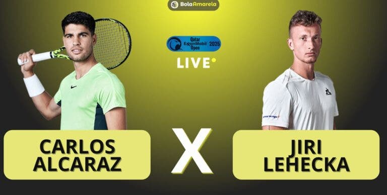 [AO VIVO] Acompanhe Alcaraz x Lehecka em Doha em tempo real