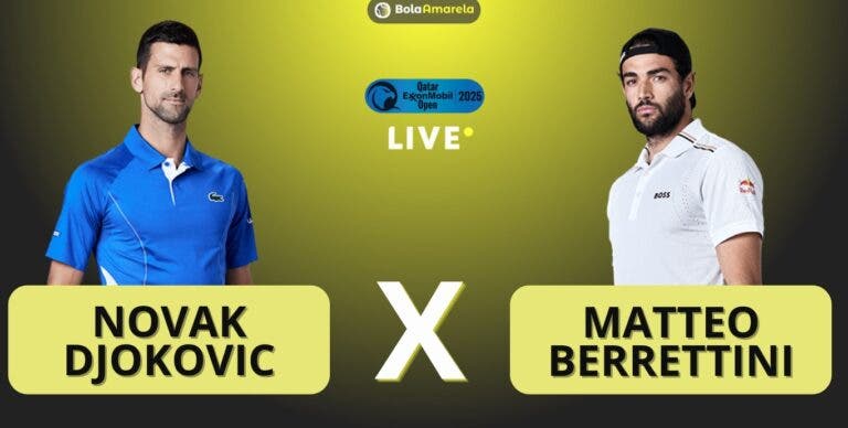 [AO VIVO] Acompanhe Djokovic x Berrettini em Doha em tempo real