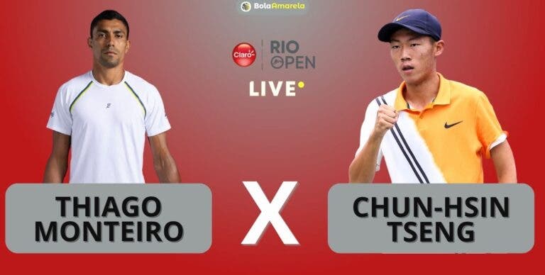 [AO VIVO] Acompanhe Thiago Monteiro x Tseng no Rio Open em tempo real