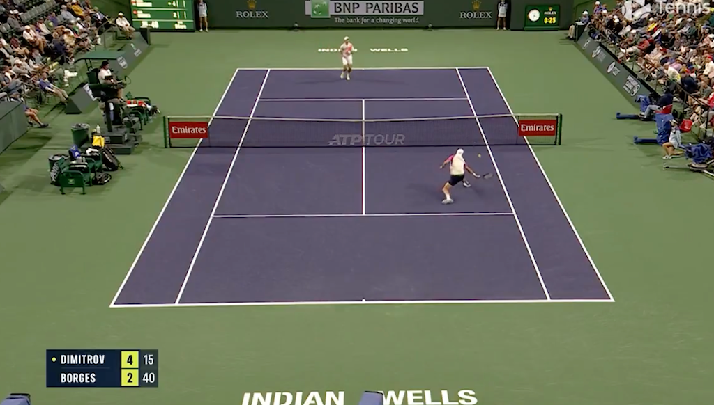 [VÍDEO] Dimitrov faz um dos ‘shots’ do ano contra Borges em Indian Wells