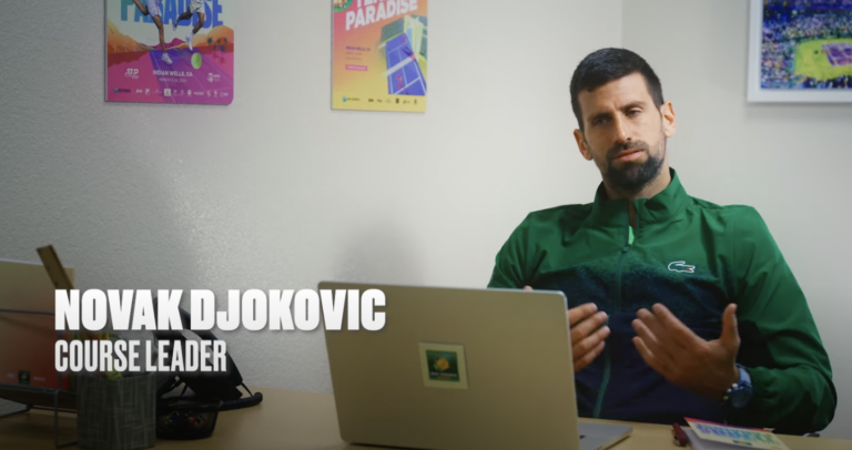 [VÍDEO] Djokovic lidera ‘curso’ muito especial com professores de luxo