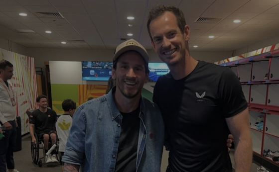 Murray também tirou fotografia com Messi e fez pergunta… insólita