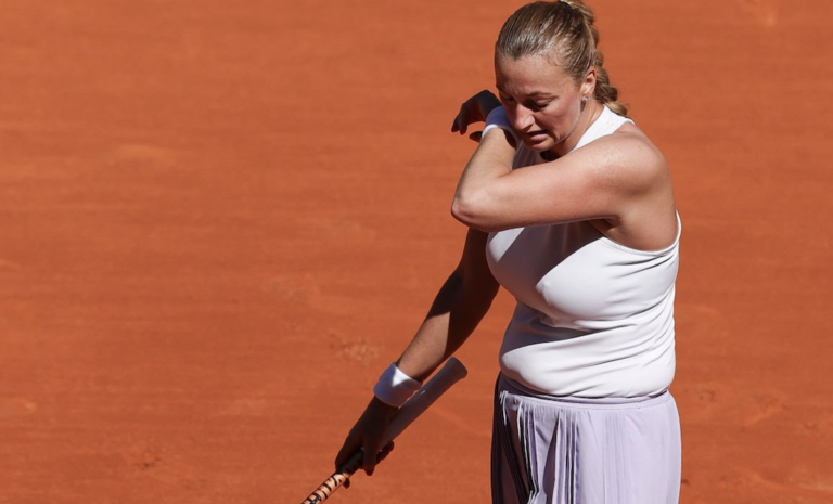 Kvitova leva pneu em Madrid e continua sem conseguir ganhar desde que foi mãe