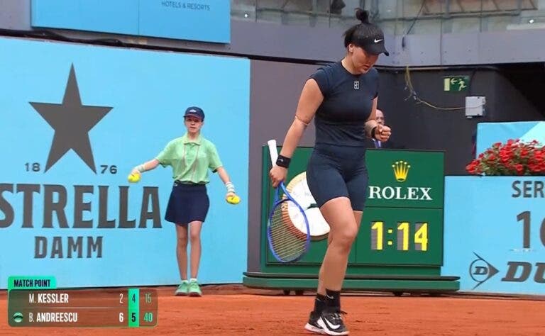 Andreescu volta a ganhar mais de meio ano depois e marca duelo com Rybakina e Azarenka é eliminada em Madrid