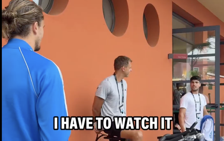 Zverev confrontou Alcaraz sobre o horário do treino: «Tenho de ver o Real Madrid»