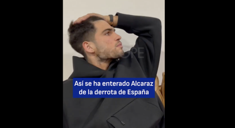 [VÍDEO] O momento em que Alcaraz descobriu que a Espanha perdeu com Portugal na Liga das Nações