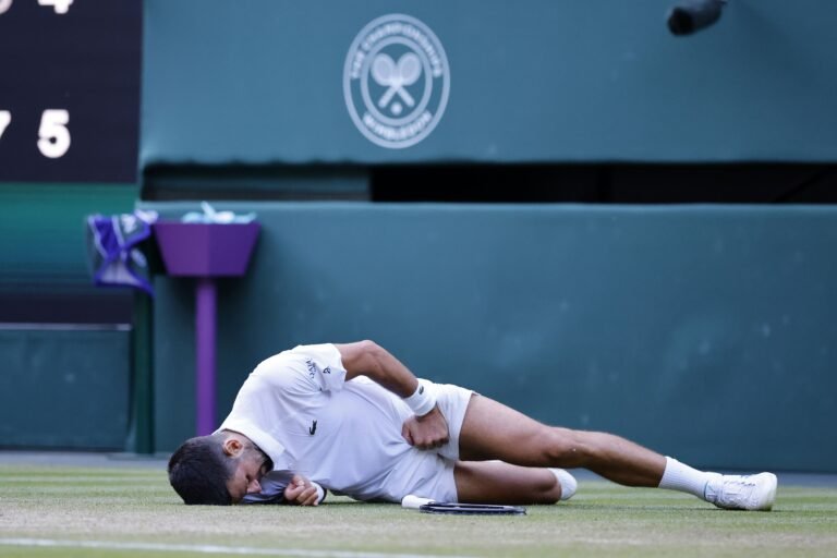Djokovic preocupado com a queda: “Espero que não seja muito grave”