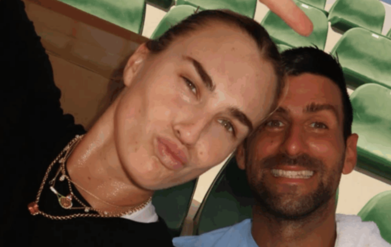 Aryna Sabalenka e Novak Djokovic treinaram juntos na Grécia