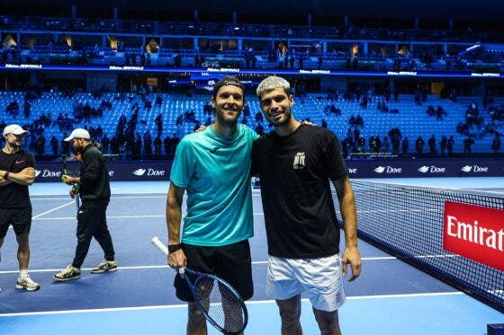 TREINO DE LUXO! João Sousa aqueceu Carlos Alcaraz nas ATP Finals