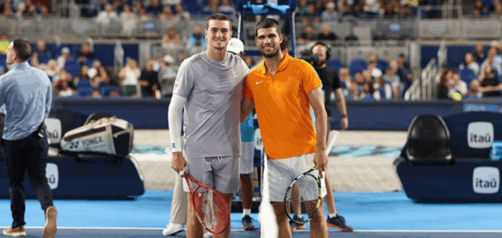 Alcaraz vira de 0-5 abaixo no match tie-break e derrota Fonseca num duelo animado em Miami